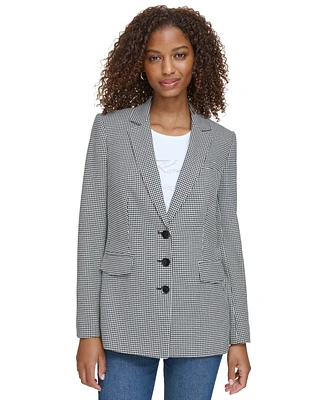 Karl Lagerfeld Paris Women's Houndstooth Blazer