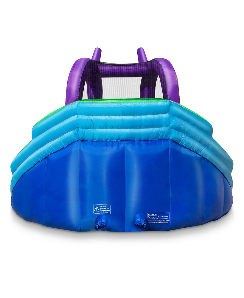 Cloud 9 Climbing Wall Bounce House with Water Slide, Splash Pool & Blower