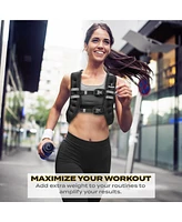 Philosophy Gym Weighted Workout Vest 8 Lb, Strength Training Fitness Body Weight Vest