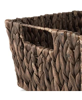 Casafield Set of 4 Water Hyacinth Storage Baskets with Handles