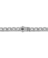 Esquire Men's Jewelry Cubic Zirconia 22" Tennis Necklace in Sterling Silver, Created for Macy's