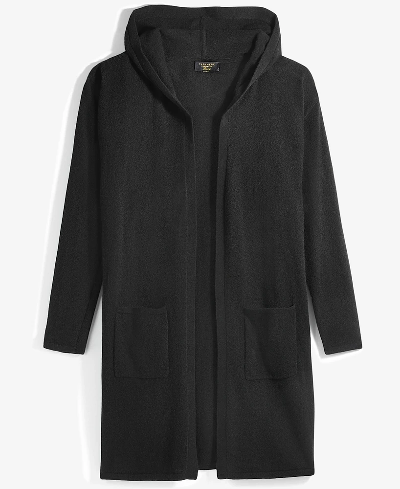 Charter Club Women's 100% Cashmere Open-Front Hoodie, Created for Macy's