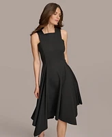 Donna Karan Women's Square-Neck Asymmetric-Hem Dress