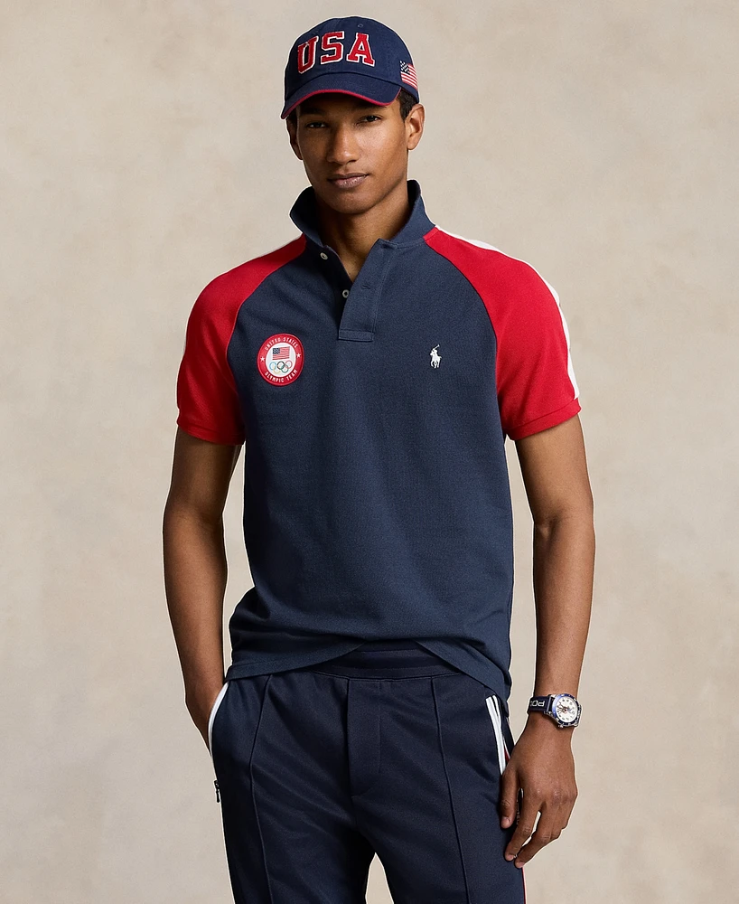 Polo Ralph Lauren Men's Team Usa Custom Slim-Fit Mesh Shirt