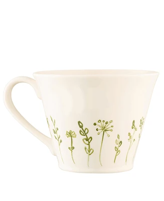 Belleek Pottery Flared Foral Mug