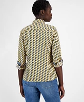 Tommy Hilfiger Women's Cotton Printed Utility Shirt