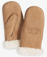 Ugg Women's Embroidered Shearling Fur Mittens