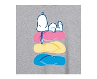 Hybrid Apparel Trendy Juniors Peanuts Summer Graphic Oversized Tee