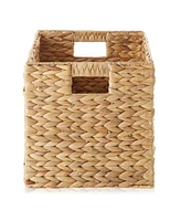 Casafield 10.5" x 10.5" Water Hyacinth Storage Baskets, Natural