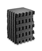 Philosophy Gym Pack of 36 Exercise Flooring Mats - 12 x 12 Inch Foam Rubber Interlocking Puzzle Floor Tiles