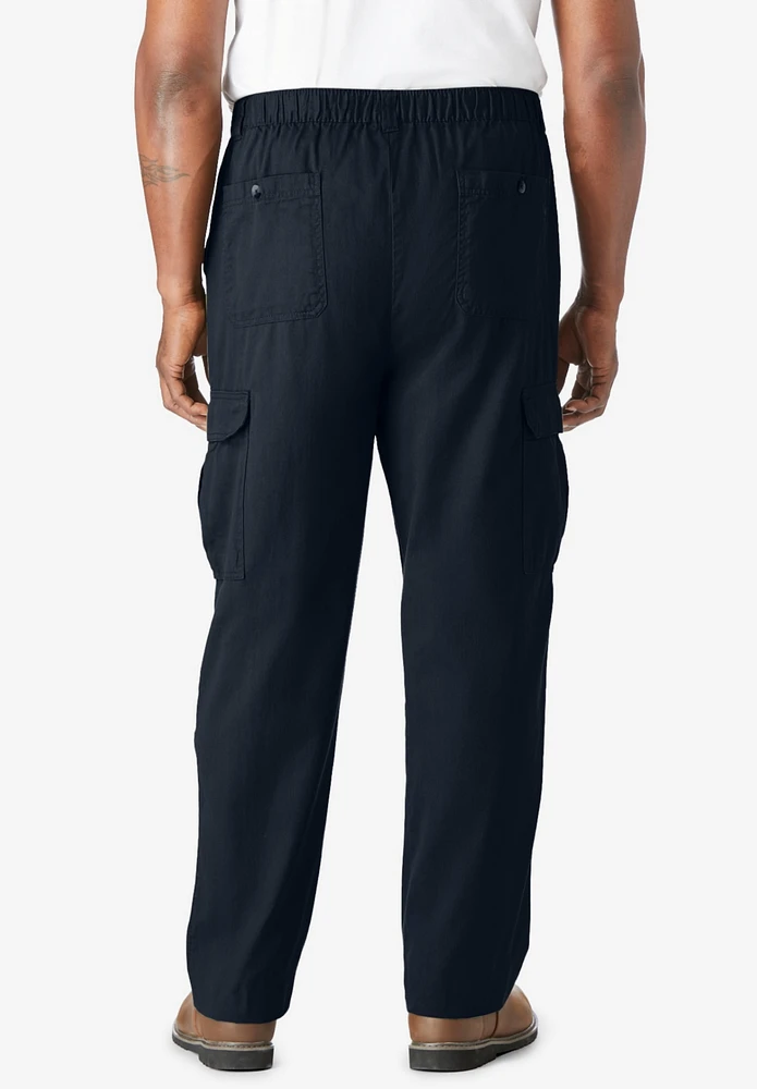 KingSize Men's Big & Tall Knockarounds Full-Elastic Waist Cargo Pants