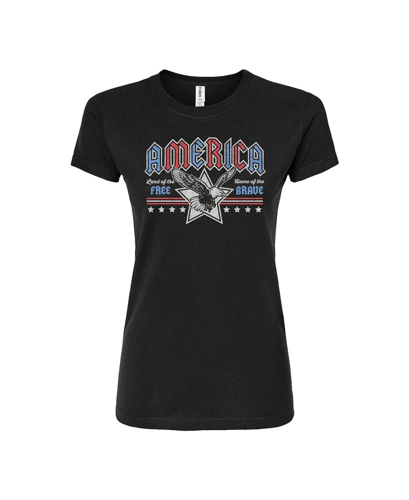 Hybrid Apparel Trendy Juniors Usa Eagle Graphic Tee