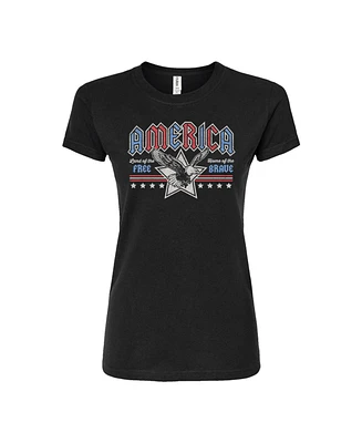 Hybrid Apparel Trendy Juniors Usa Eagle Graphic Tee