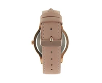 Peugeot Women's 40mm Multi-Function Watch with Pink Suede-Leather Strap