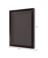 Homcom 26" x 35" Uv-Resistant Sports Jersey Frame Display Case, Brown