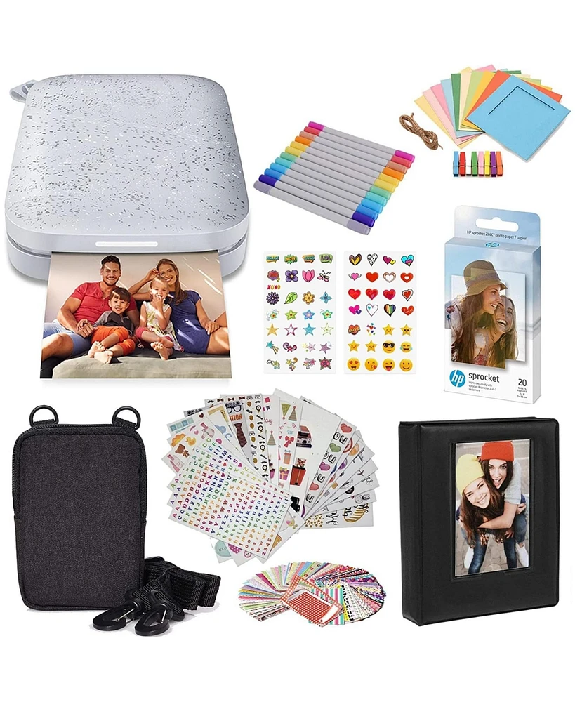 Hp Sprocket Portable 2x3" Instant Photo Printer & Accesories Starter Bundle