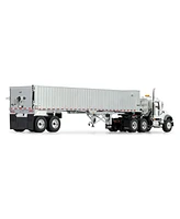 First Gear Inc 1/50 Mack Granite Day Cab, White with Chrome East Genesis End Dump Trailer by First Gear