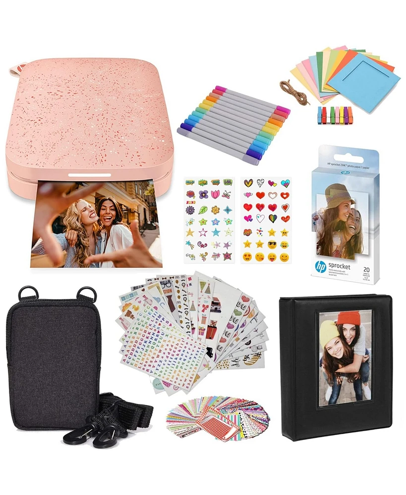 Hp Sprocket Portable 2x3" Instant Photo Printer & Accesories Starter Bundle