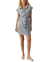 Sanctuary Women's Theo Belted Cap-Sleeve Button-Up Dress