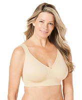 Comfort Choice Women's Wireless Microfiber T-Shirt Bra