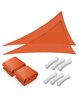 2 Pack Ft 97% Uv Block Triangle Sun Shade Sail Canopy for Outdoor Backyard