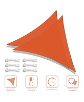 2 Pack Ft 97% Uv Block Triangle Sun Shade Sail Canopy for Outdoor Backyard