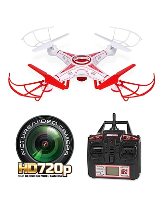 World Tech Toys Striker-x Hd Camera Drone 2.4GHz 4.5CH Hd Picture/Video Camera Rc Quadcopter