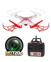 World Tech Toys Striker-x Hd Camera Drone 2.4GHz 4.5CH Hd Picture/Video Camera Rc Quadcopter