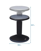 ECR4Kids SitWell Wobble Stool, Adjustable Height, Orange