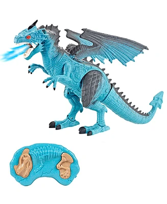 World Tech Toys Monster World Blue Dragon Electric Walking Smoking Rc Monster