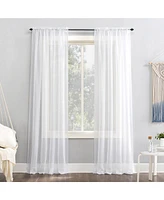 No. 918 Sheer Voile Rod Pocket Curtain Panel