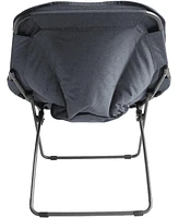 Zenithen Limited Hexagon Folding Dish Corduroy Chair, Gray