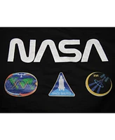 Nasa Boys Logo Patches Black Long Sleeve Shirt