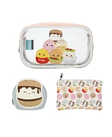 Squishmallows Food Squad Travel Cosmetic Bags (Set of 3)