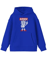 Sonic The Hedgehog Boys Classic Character Youth Royal Blue Hoodie