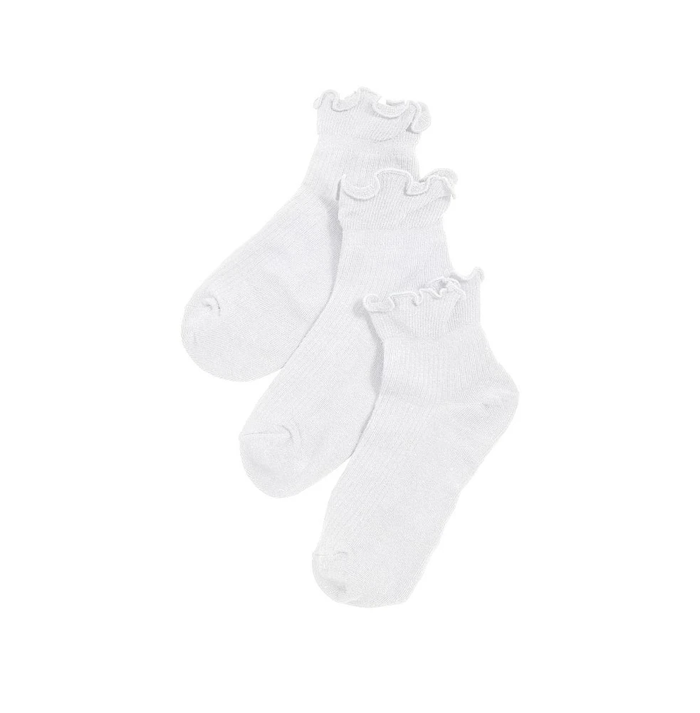 Stems Women's Everyday Classic Ruffle Socks - Set Of Three