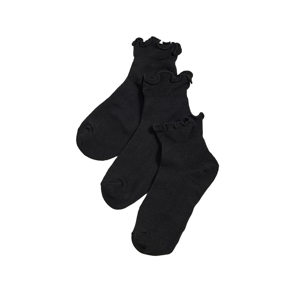 Stems Women's Everyday Classic Ruffle Socks - Set Of Three