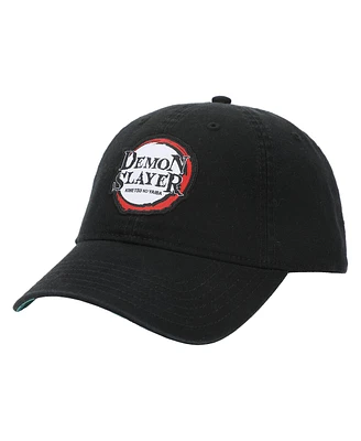 Demon Slayer Men's Embroidered Season 1 Logo Black Adjustable Baseball Hat