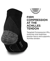 Feetures Men's Plantar Fasciitis Relief Cushion Quarter Sock- Targeted Compression Sock for Men & Women