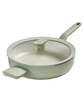 BergHOFF Balance Nonstick Ceramic Saute Pan (Long Handle) 10.25", 3.1qt. With Glass Lid, Recycled Aluminum