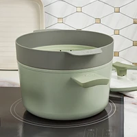 BergHOFF Balance Nonstick Ceramic Stockpot 10", 5.8qt. With Glass Lid, Recycled Aluminum