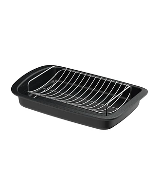 BergHOFF Graphite Non-stick Recycled Cast Aluminum Roaster with Removable Rack 16.5" X 11" X 2.75"