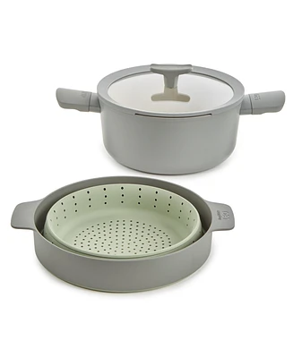 BergHOFF Balance 3Pc Non-stick Ceramic Steamer Set, Recycled Aluminum