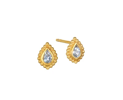 Satya Jewelry Commune with Love Blue Topaz Stud Earring