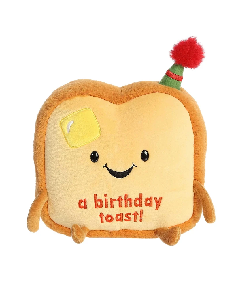 Aurora Small A Birthday Toast Just Sayin' Witty Plush Toy Brown 8"