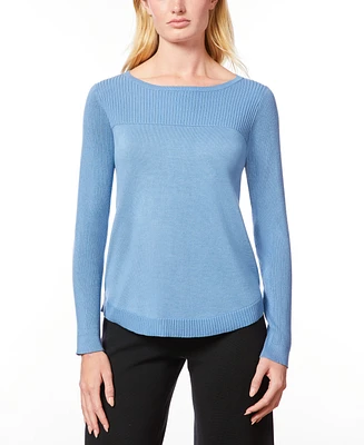 Melissa Paige Women's Boat Neck Long-Sleeve Sweater, Regular & Petite