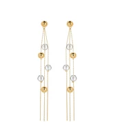 Classicharms FrostLily Clear Crystal and Bead Drop Earrings