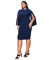 L I V D Plus Size Clementine Slit Sleeve Dress