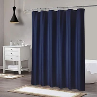 Caromio Soft Embossed Seersucker Microfiber Fabric Shower Curtain or Liner