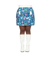 Smak Parlour Plus Banded Waist Mod A-Line Mini Skirt